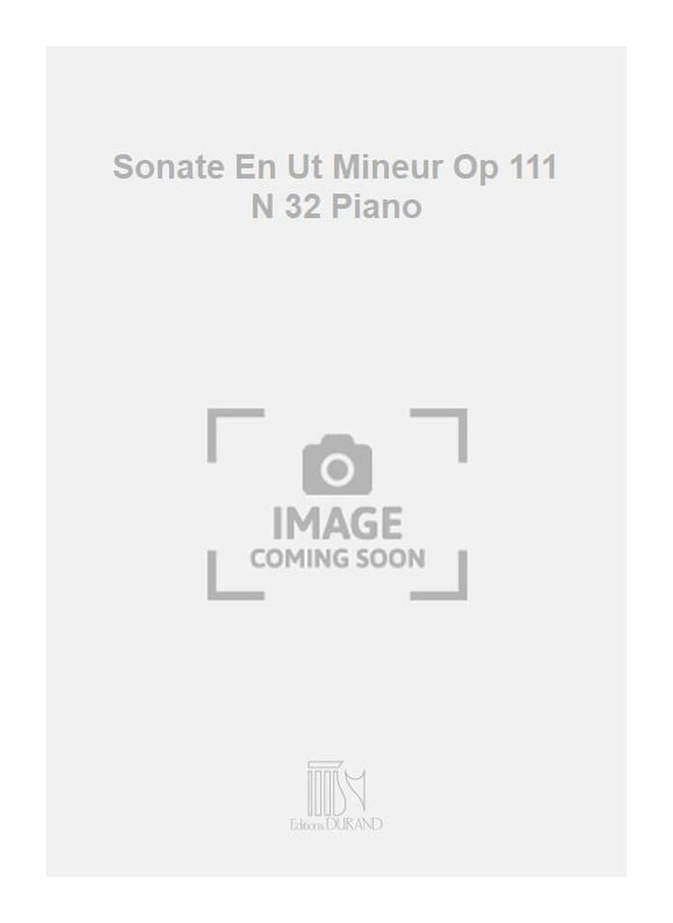 Sonate En Ut Mineur Op 111 N 32 Piano